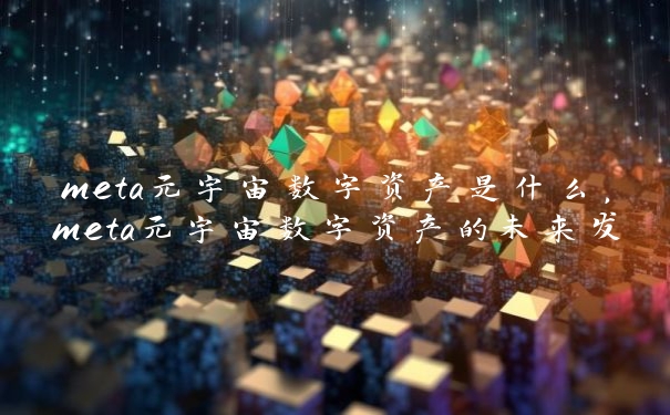 meta元宇宙数字资产是什么，meta元宇宙数字资产的未来发展趋势